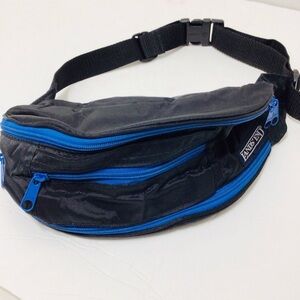 NAUTICA Black and Blue Waist Pack